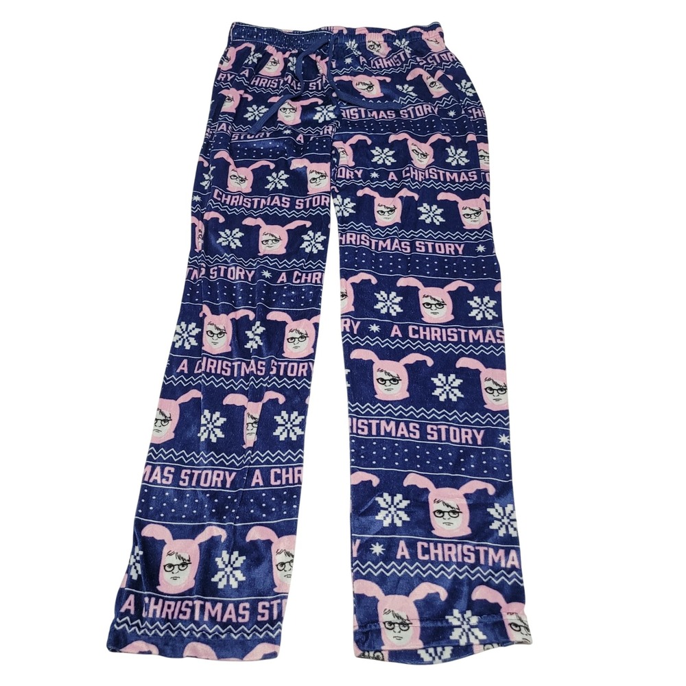 A Christmas Story Pajama Pants Ralphie Fair Isle Fleece Lounge Bottoms Large